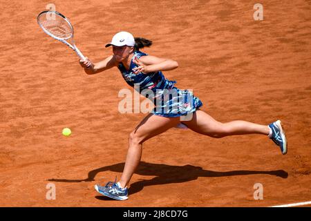 IGA Swiatek (POL) im Finale gegen Ons Jabeur (tun) vom WTA Master 1000 Internazionali BNL D'Italia Turnier am 15. Mai 2022 in Foro Italico Stockfoto