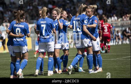 Hoffenheim, Deutschland. 15.. Mai 2022. Flyeralarm Frauen-Bundesliga-Spiel zwischen TSG Hoffenheim und SC Sand im Dietmar-Hopp-Stadion in Hoffenheim, Deutschland Dana Rösiger/SPP Quelle: SPP Sport Pressefoto. /Alamy Live News Stockfoto