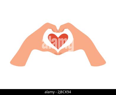 Zwei Hände haben ihre Form Herz Hände und Herz Symbol Silhouette Symbol