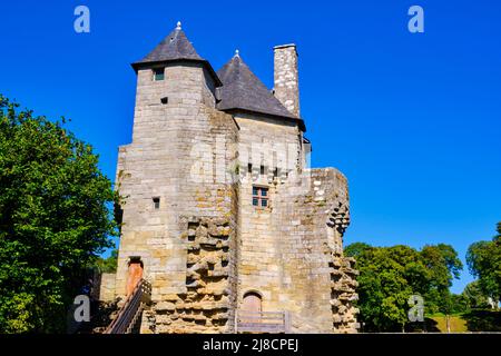 Frankreich, Morbihan, Golf von Morbihan, Vannes, die Wälle und mit dem Turm des Vollzugsamts Stockfoto