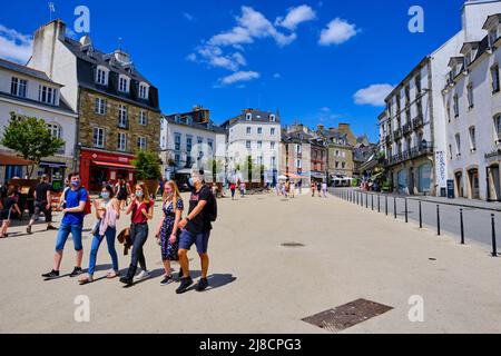 Frankreich, Morbihan, Golf von Morbihan, Vannes, Place des Lices Stockfoto