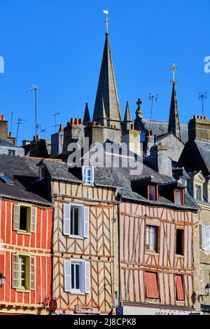 Frankreich, Morbihan, Golf von Morbihan, Vannes, Place des Lices Stockfoto