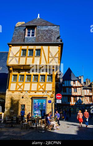 Frankreich, Morbihan, Golf von Morbihan, Vannes, Fachwerkhäuser in der Rue de la Monnaie Stockfoto