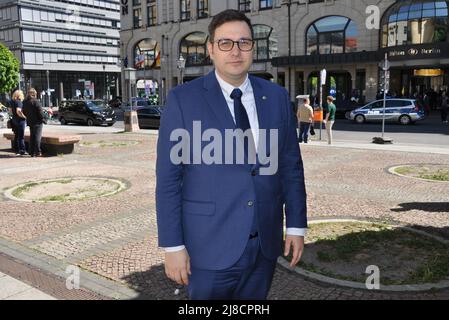 Die Tschechische Republik unterstützt Finnland und Schweden uneingeschränkt beim Beitritt zur NATO, sagte Außenminister Jan Lipavsky (Piraten) bei der Ankunft auf einem informellen Bündnistreffen in Berlin am 15. Mai 2022. (CTK-Foto/Ales Zapotocky) Stockfoto