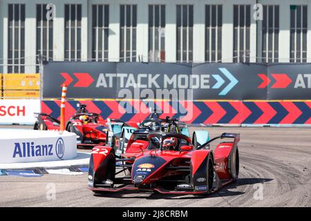Berlin, 15.. Mai 2022. 2022 Shell Recharge Berlin E-Prix, Runde 8 der ABB FIA Formel E Weltmeisterschaft 2021-22, Tempelhof Airport Circuit in Berlin, Deutschland im Bild: #22 Maximilian GUNTHER (GER) von Nissan e.Dams © Piotr Zajac/Alamy Live News Stockfoto