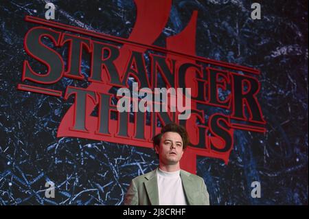 Charlie Heaton nimmt an Netflix's "Stranger Things"-Saison 4 Teil, New York Premiere bei Netflix Brooklyn in New York, NY, 14. Mai 2022. (Foto von Anthony Behar/Sipa USA) Stockfoto