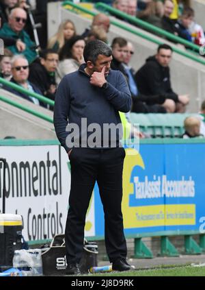 Easter Road Stadium, Edinburgh, Schottland UK.15.. Mai 22 Hibernian vs St Johnstone Cinch Premiership Match. Callum Davidson, Manager des FC St. Johnstone Stockfoto