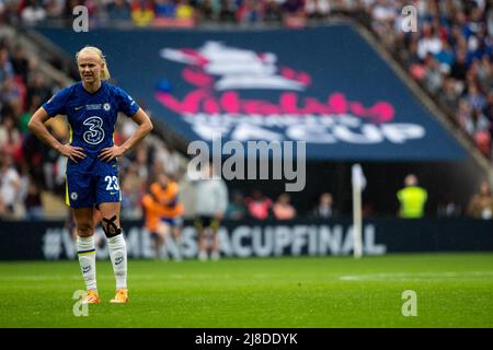 London, Großbritannien. 15.. Mai 2022. Pernille Harder (23 Chelsea) beim Vitality Womens FA Cup Final zwischen Manchester City und Chelsea im Wembley Stadium in London, England. Liam Asman/SPP Credit: SPP Sport Press Photo. /Alamy Live News Stockfoto