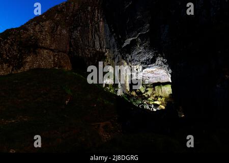 Victoria Cave in Langcliffe in den Yorkshire Dales, North Yorkshire, Großbritannien Stockfoto