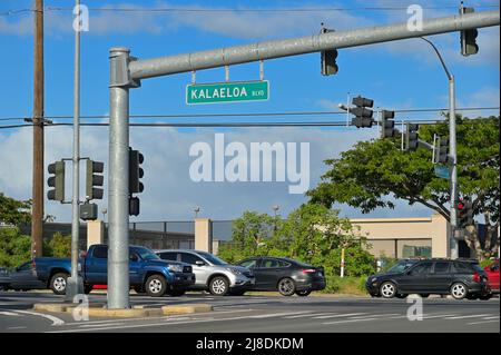 Landschaftliche Eindrücke vom berühmten Honolulu, Oahu HI Stockfoto