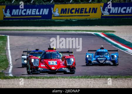 34 AITKEN Jack (gbr), EASTWOOD Charlie (irl), YOLUC Salih (tur), Racing Team Turkey, Areca 07 - Gibson, Aktion während der 4 Stunden von Imola 2022, 2. Lauf der 2022 European Le Mans Series auf dem Imola Circuit vom 12. Bis 15. Mai in Imola, Italien - Foto Paulo Maria / DPPI Stockfoto