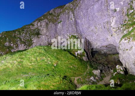 Victoria Cave in Langcliffe in den Yorkshire Dales, North Yorkshire, Großbritannien Stockfoto