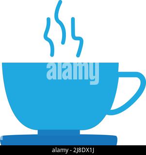 Teetasse Symbolvektor. Weißer Hintergrund Stock Vektor