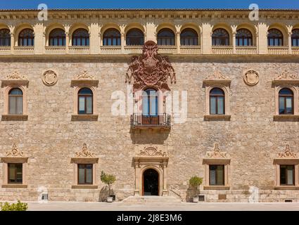 Erzbischöflicher Palast. Alcala de Henares, Region Madrid, Spanien. Stockfoto