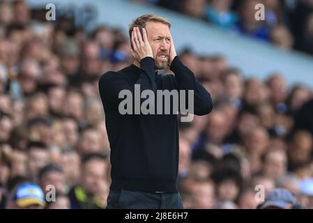 Leeds, Großbritannien. 15.. Mai 2022. Graham Potter Manager von Brighton & Hove Albion während des Spiels in Leeds, Großbritannien am 5/15/2022. (Foto von Mark Cosgrove/News Images/Sipa USA) Quelle: SIPA USA/Alamy Live News Stockfoto