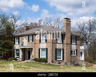 Art Moderne Einfamilienhaus in Saint Louis County Stockfoto