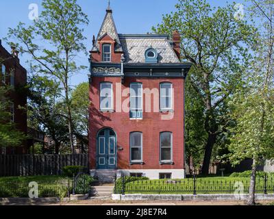 Wohngebäude in der Südstadt St. Louis Stockfoto