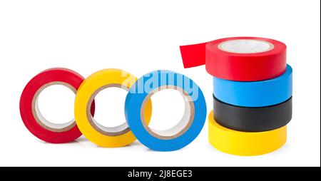 Isolierband isoliert auf weißem Hintergrund Stockfoto