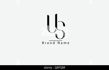 Buchstabenbuchstaben Initialen Monogramm Logo VS SV V S Stock Vektor