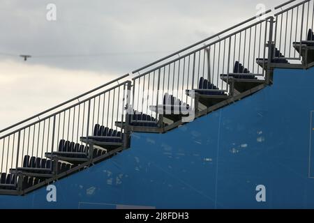 13. Mai 2022, Berlin, Tempelhofer Damm, 12101 Berlin, Deutschland: Berlin: Die Formel-E-Weltmeisterschaft startet am Tempelhofer Flugfeld. 22 Piloten kämpfen um zwei Etappensiege. (Bild: © Simone Kuhlmey/Pacific Press via ZUMA Press Wire) Stockfoto