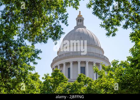 Kuppel des Arkansas State Capitol-Gebäudes in der Innenstadt von Little Rock, Arkansas. (USA) Stockfoto