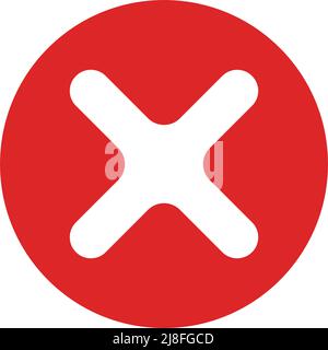 Symbol für abgerundete Kreuzmarke. Bearbeitbarer Vektor. Stock Vektor