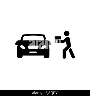 Symbol „Pickup Vector“ Am Rand Des Restaurants Stock Vektor