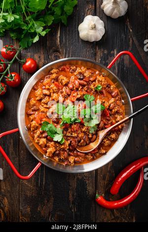 Chili con Carne, traditionelles mexikanisches Essen Stockfoto