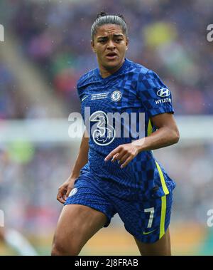 London, Großbritannien. 15.. Mai 2022. Jess Carter aus Chelsea beim FA Cup-Spiel der Frauen im Wembley Stadium, London. Bildnachweis sollte lauten: Isaac Parkin/Sportimage Kredit: Sportimage/Alamy Live News Stockfoto