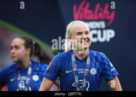 London, Großbritannien. 15.. Mai 2022. Pernille Harder von Chelsea beim FA Cup-Spiel der Frauen im Wembley Stadium, London. Bildnachweis sollte lauten: Isaac Parkin/Sportimage Kredit: Sportimage/Alamy Live News Stockfoto