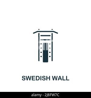 Symbol für die schwedische Mauer. Einfaches Line-Element-Fitness-Symbol für Vorlagen, Webdesign und Infografiken. Stock Vektor