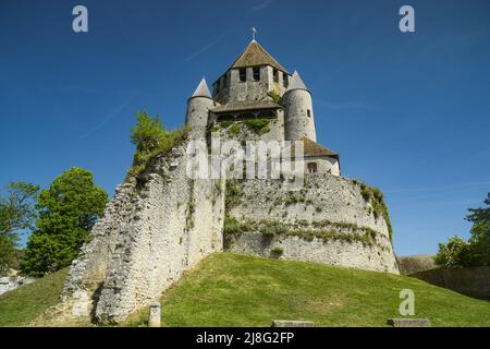 Blick auf den Cesar-Turm in der mittelalterlichen Stadt Provins, die zum UNESCO-Weltkulturerbe gehört Stockfoto