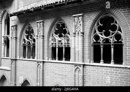 Schloß Marienburg bei Danzig, Wowoidschaft Pommern, 1967. Schloss Malbork bei Danzig, Vovoidschiff Pommern, 1967. Stockfoto