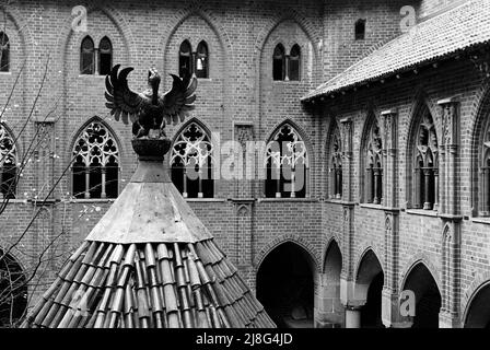 Schloß Marienburg bei Danzig, Wowoidschaft Pommern, 1967. Schloss Malbork bei Danzig, Vovoidschiff Pommern, 1967. Stockfoto