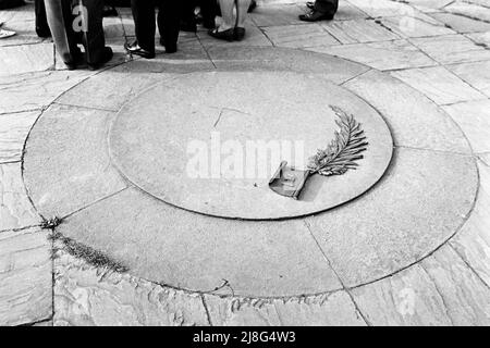 Denkmal für den Kriegsaufstand im Ghetto, Woiwodschaft Masowien, 1967. Denkmal des Aufstands des Warschauer Ghettos, Vovoidschiff Masowia, 1967. Stockfoto