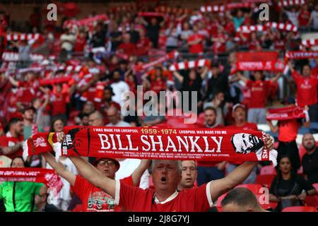 London, Großbritannien. 14.. Mai 2022. Ein Liverpool-Fan beim Emirates FA Cup Finale mit Chelsea gegen Liverpool im Wembley Stadium, London, Großbritannien, am 14. Mai 2022 Credit: Paul Marriott/Alamy Live News Stockfoto