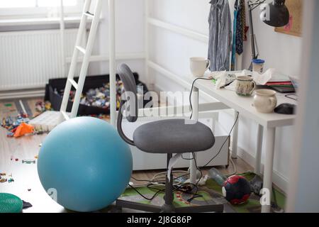 Kinderzimmer - ein Chaos Stockfoto