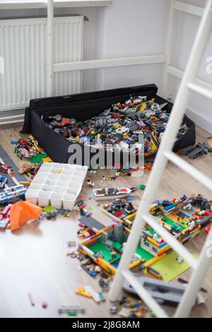 Kinderzimmer - ein Chaos Stockfoto