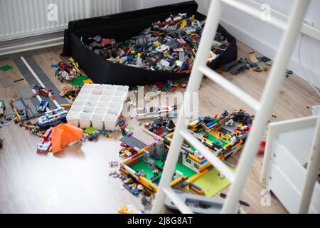 Kinderzimmer - ein Chaos Stockfoto