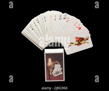 Spielkarten. Stockfoto
