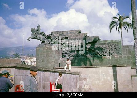 Simon Bolivar Monument Parque La Alameda, La Alameda Park, Quito, Ecuador, Südamerika 1962 Stockfoto