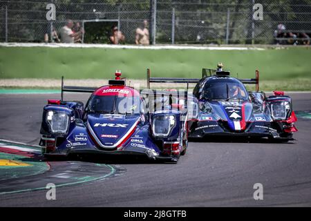 22 GAMBLE Tom (gbr), HANSON Philip (gbr), TAPPY Duncan (gbr), United Autosports, Oreca 07 - Gibson, Aktion während der 4 Stunden von Imola 2022, 2. Lauf der 2022 European Le Mans Series auf dem Imola Circuit vom 12. Bis 15. Mai in Imola, Italien - Foto: Paulo Maria/DPPI/LiveMedia Stockfoto