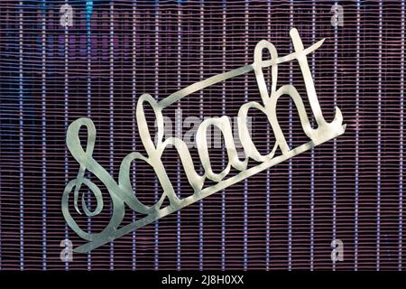 Schacht Highwheeler amerikanisches Auto-Abzeichen 1902 Stockfoto