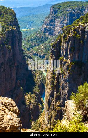 Tazi Canyon Landschaft in Manavgat Türkei. Tal und Klippe Stockfoto