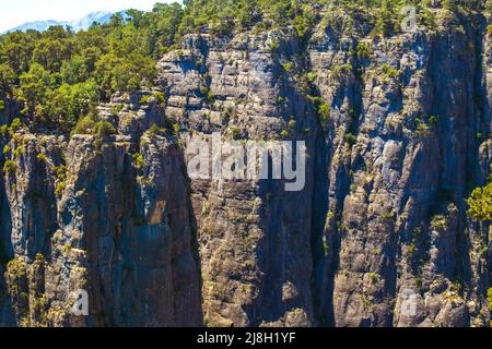 Tazi Canyon Landschaft in Manavgat Türkei. Tal und Klippe Stockfoto