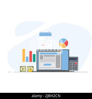 Banner für Buchhaltung und Finanzen Stock Vektor