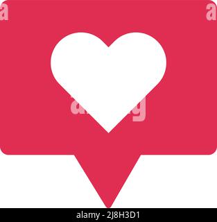 Ein Herz-Symbol in einem Sprechballon. Bearbeitbarer Vektor. Stock Vektor