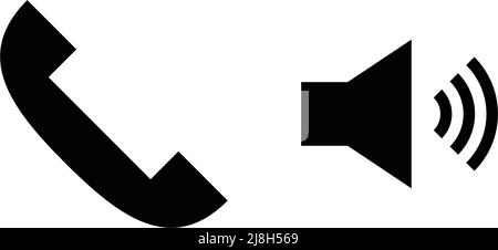 Telefon- und Sprachsymbole. Bearbeitbarer Vektor. Stock Vektor