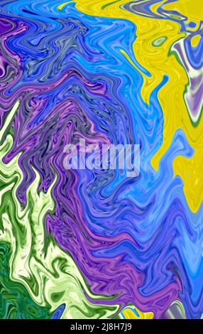 Erstaunliche mehrfarbige fließende Öl-Farben-Textur für abstrakte Hintergrund Stockfoto