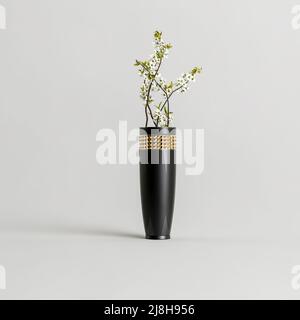 3D Darstellung von Blumen, die isoliert auf weißem Hintergrund gegossen wurden Stockfoto